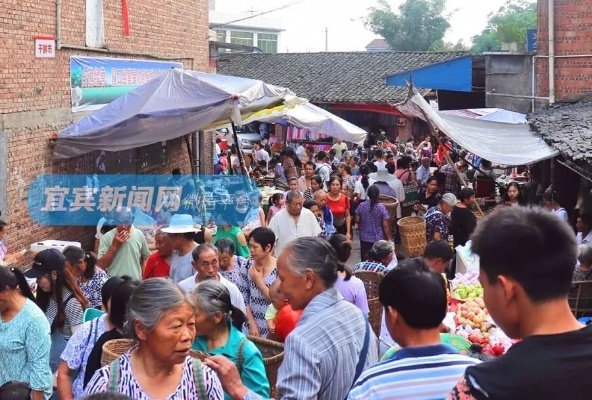 宜宾乡村市集繁华盛景，赶场新闻直击，城市脉动与乡村繁荣交汇