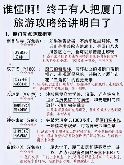 厦门旅游指南，车费详解与完美行程攻略