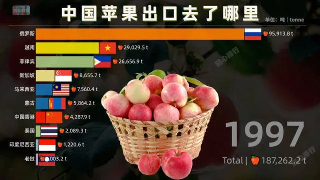 富士苹果，果业翘楚的地位与全球排名揭秘