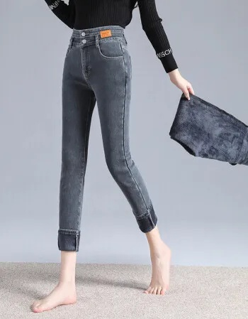 高腰牛仔裤女，最新加绒超高腰魅力之选