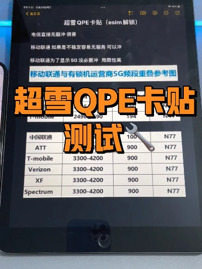 超雪QPE卡贴移动5G，前沿科技引领移动网络新纪元