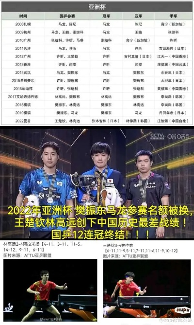 亚洲乒乓前十名群星闪耀，谁将独领风骚？